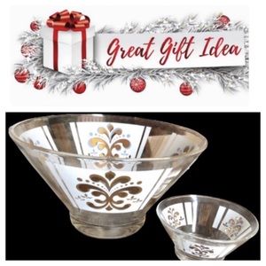 Mid Century  Chip &Dip Bowl Set